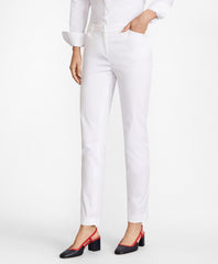 Stretch Cotton Twill Ankle Pants