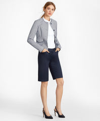 Stretch Cotton Twill Bermuda Shorts