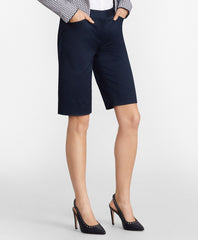 Stretch Cotton Twill Bermuda Shorts