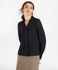 Silk Georgette French Cuff Shirt