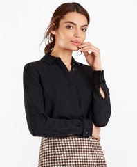 Silk Georgette French Cuff Shirt