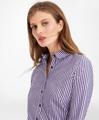 Non-Iron Striped Supima® Cotton Fitted Shirt