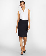 Non-Iron Stretch Supima® Cotton Sleeveless Ruffled Blouse
