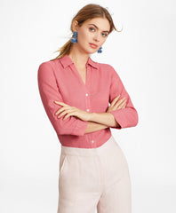 Linen Three-Quarter Sleeve Shirt