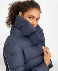 Shawl-Collar Down-Fill Puffer Coat
