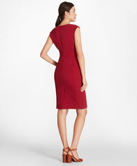 Double-Weave Crepe Sheath Dress