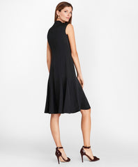 Beaded Satin A-Line Dress