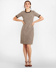 Checked Tweed A-Line Dress