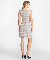 Checked Tweed Boucle Sheath Dress