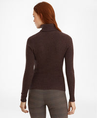Tuck-Stitch Cashmere Turtleneck Sweater