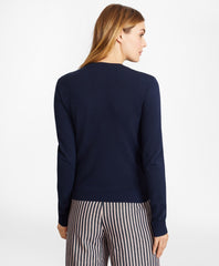 Grosgrain-Trimmed Cotton Cardigan