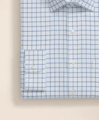 Windowpane Dress Shirt Brooks Brothers Explorer Collection Non-Iron Twill Ainsley Collar
