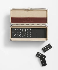 Travel Dominoes Game With Calfskin Case