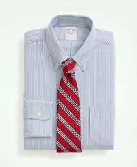 American-Made Oxford Cloth Button-Down Stripe Dress Shirt