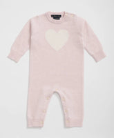 Cashmere Heart Motif Onesie