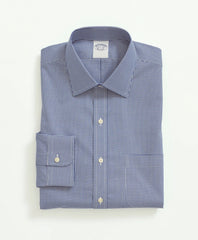 Gingham Dress Shirt Stretch Supima® Cotton Non-Iron Pinpoint Oxford Ainsley Collar