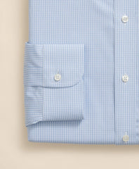 Pure Supima® Cotton Regular-Finish Polo Button Down Collar Micro Windowpane Dress Shirt