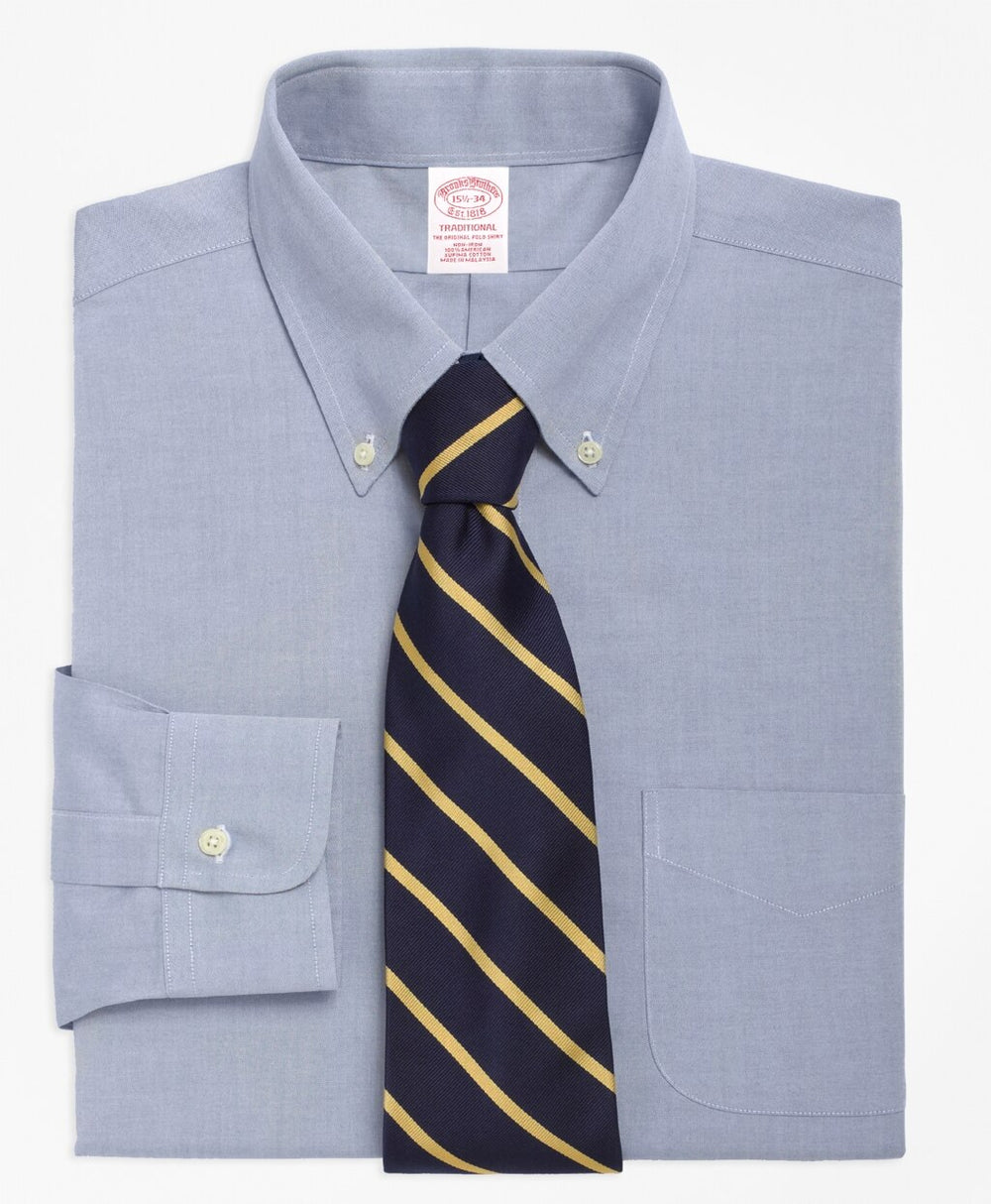 Traditional Relaxed-Fit Dress Shirt, Non-Iron Button-Down Collar