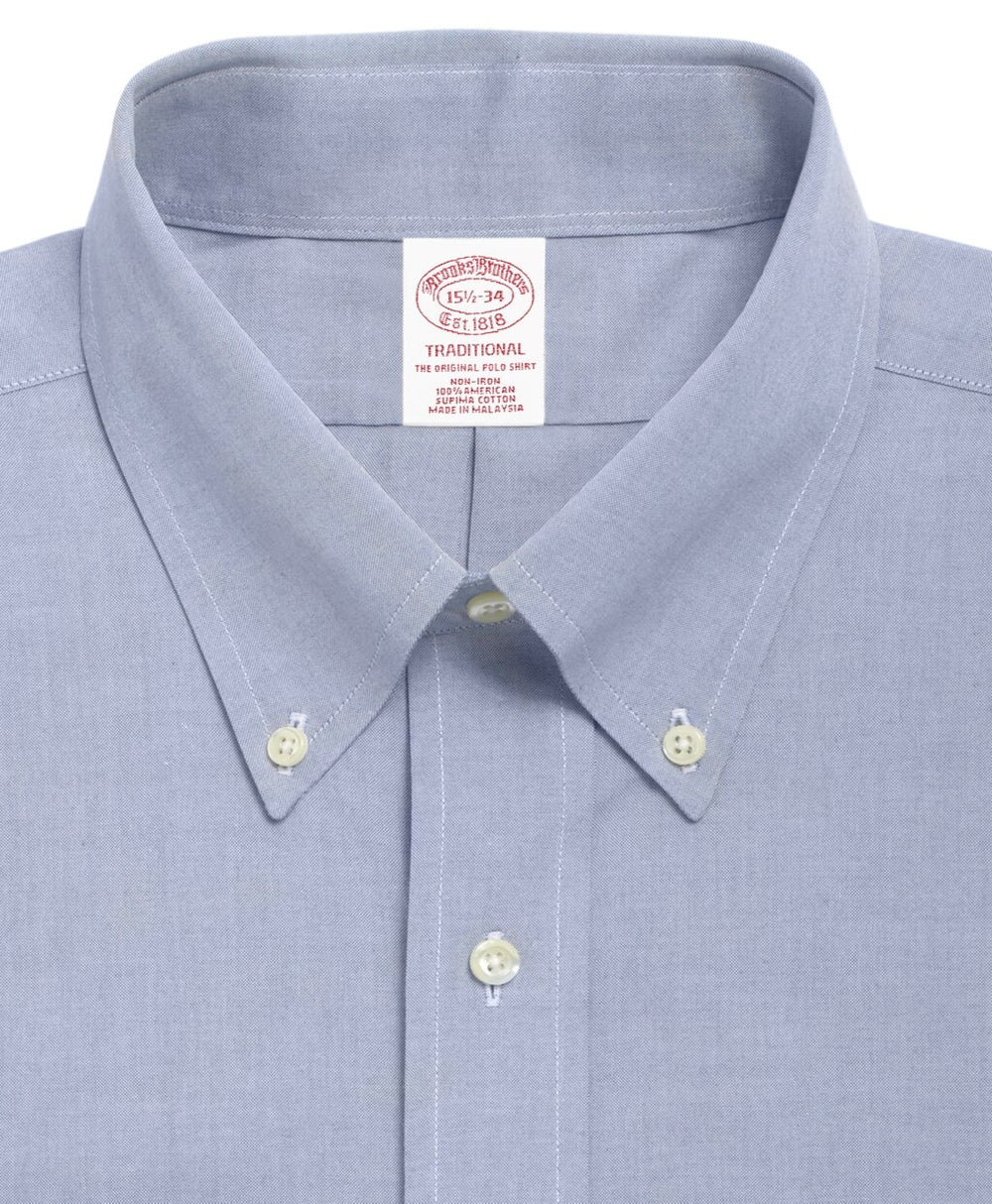 Traditional Relaxed-Fit Dress Shirt, Non-Iron Button-Down Collar