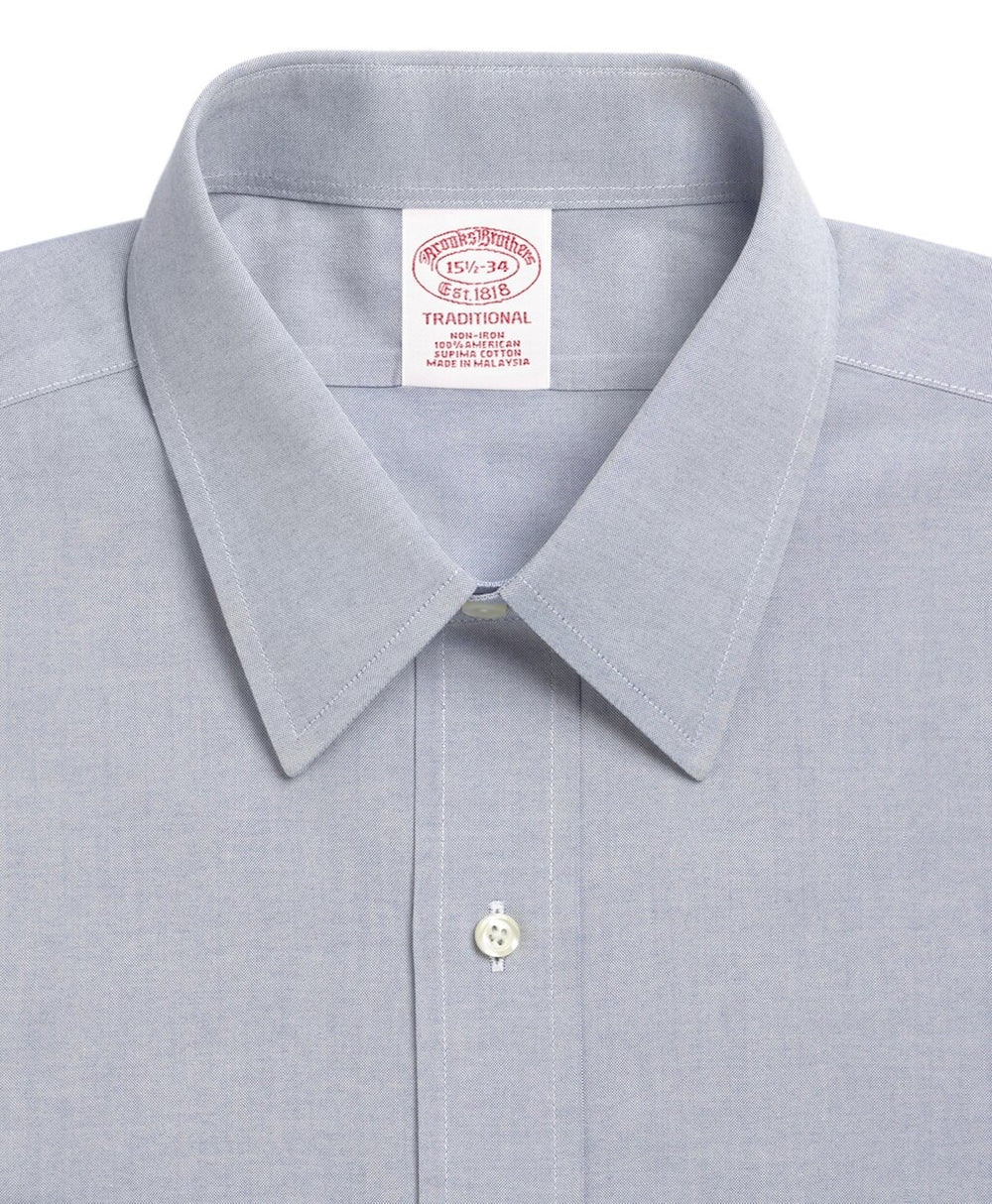 Traditional Relaxed-Fit Dress Shirt, Non-Iron Point Collar