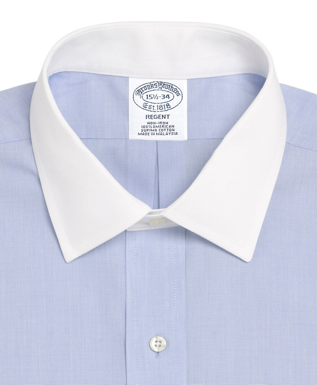 Regent Fitted Dress Shirt, Non-Iron Contrast Ainsley Collar French Cuff