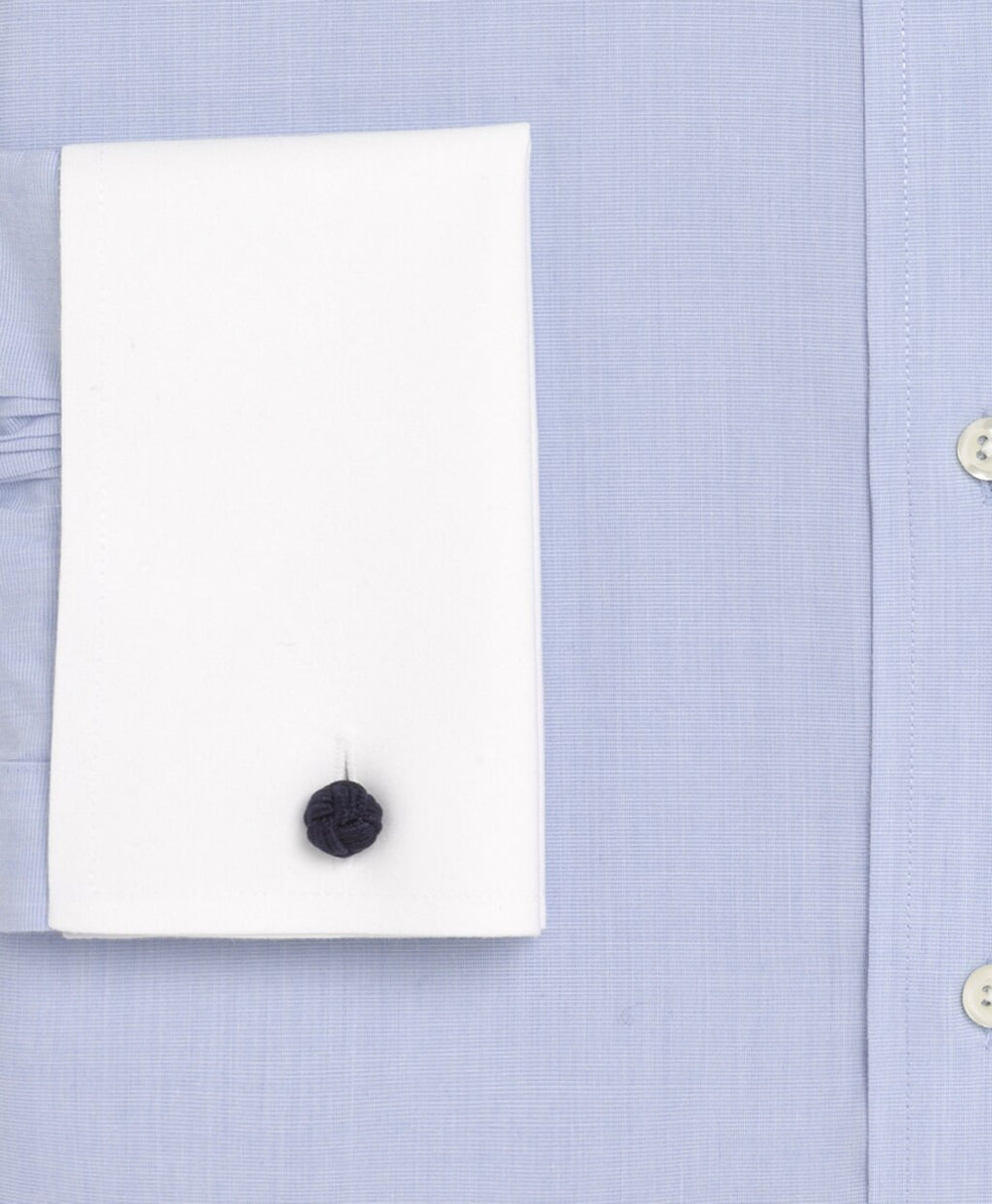 Regent Fitted Dress Shirt, Non-Iron Contrast Ainsley Collar French Cuff
