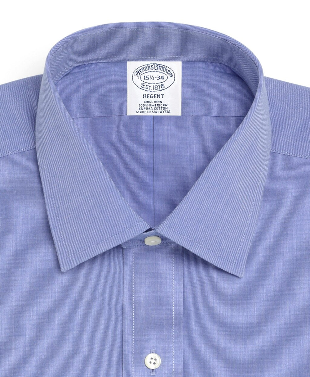 Regent Fitted Dress Shirt, Non-Iron Spread Collar French Cuff