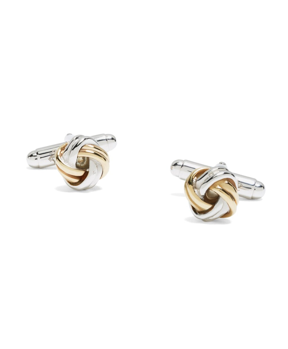 Gold-on-Silver Knot Cuff Links