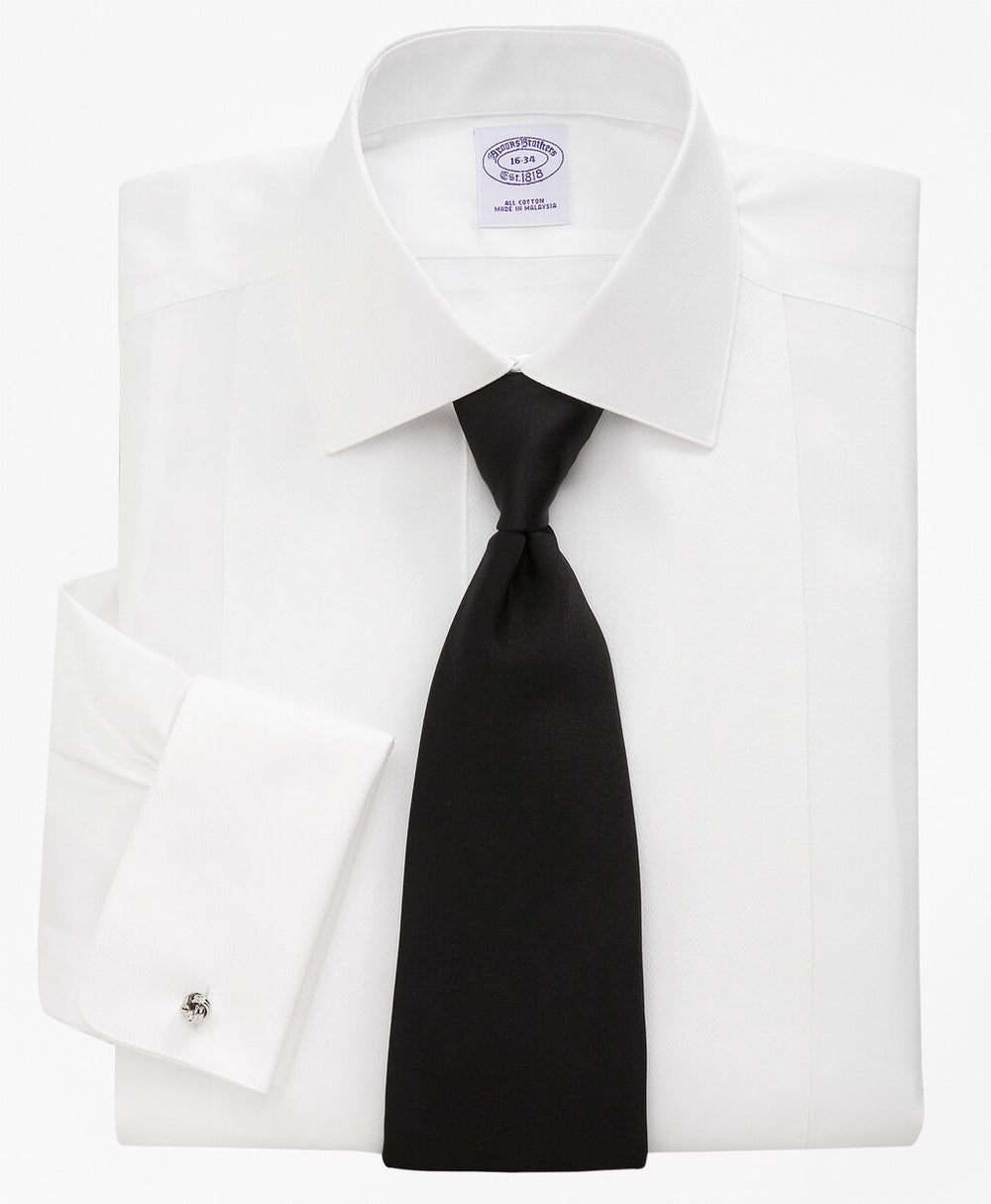 Bib-Front Spread Collar Tuxedo Shirt