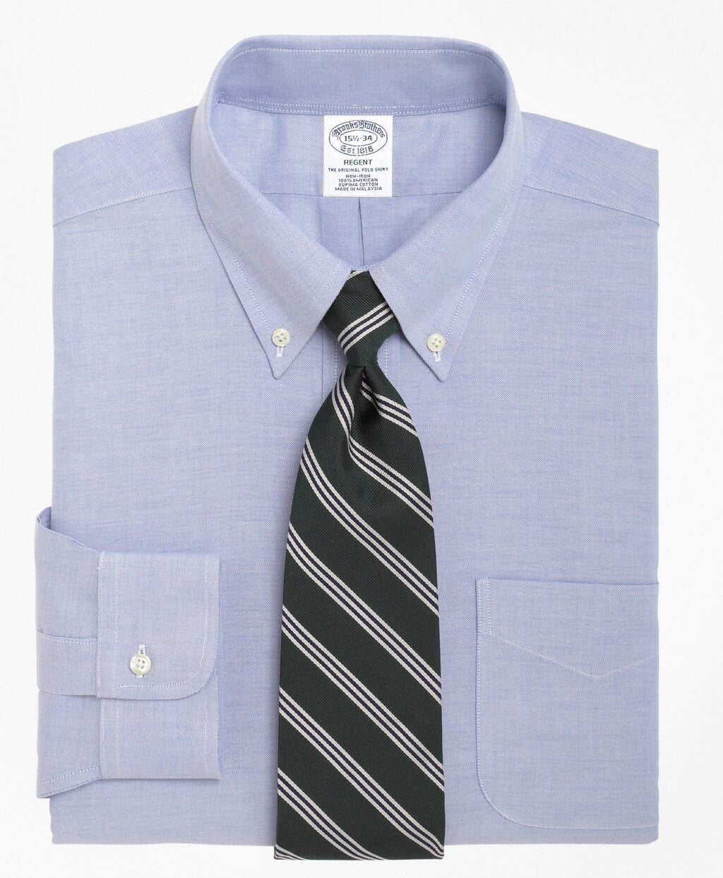 BrooksCool® Regent Fitted Dress Shirt, Non-Iron Button-Down Collar