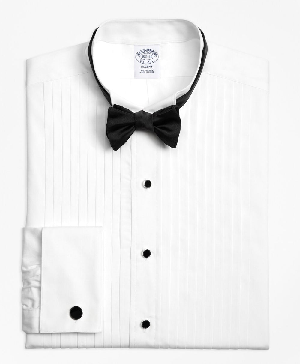 Regent Fit Ten-Pleat Wing Collar Tuxedo Shirt