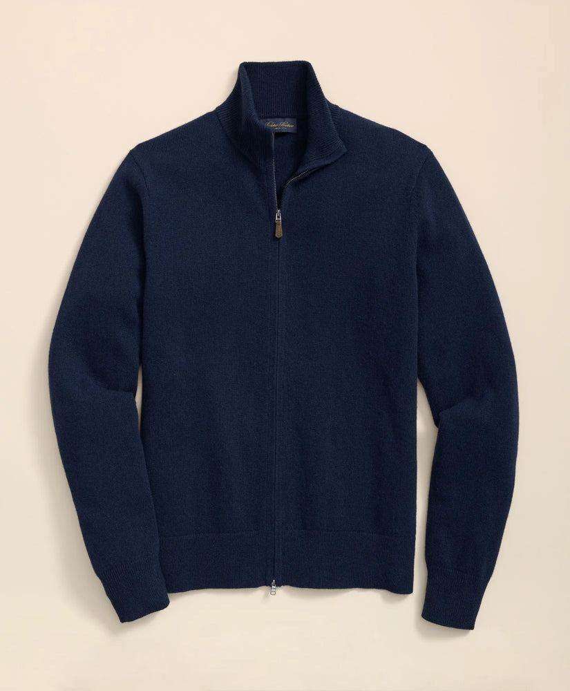 3-Ply Cashmere Full-Zip Cardigan