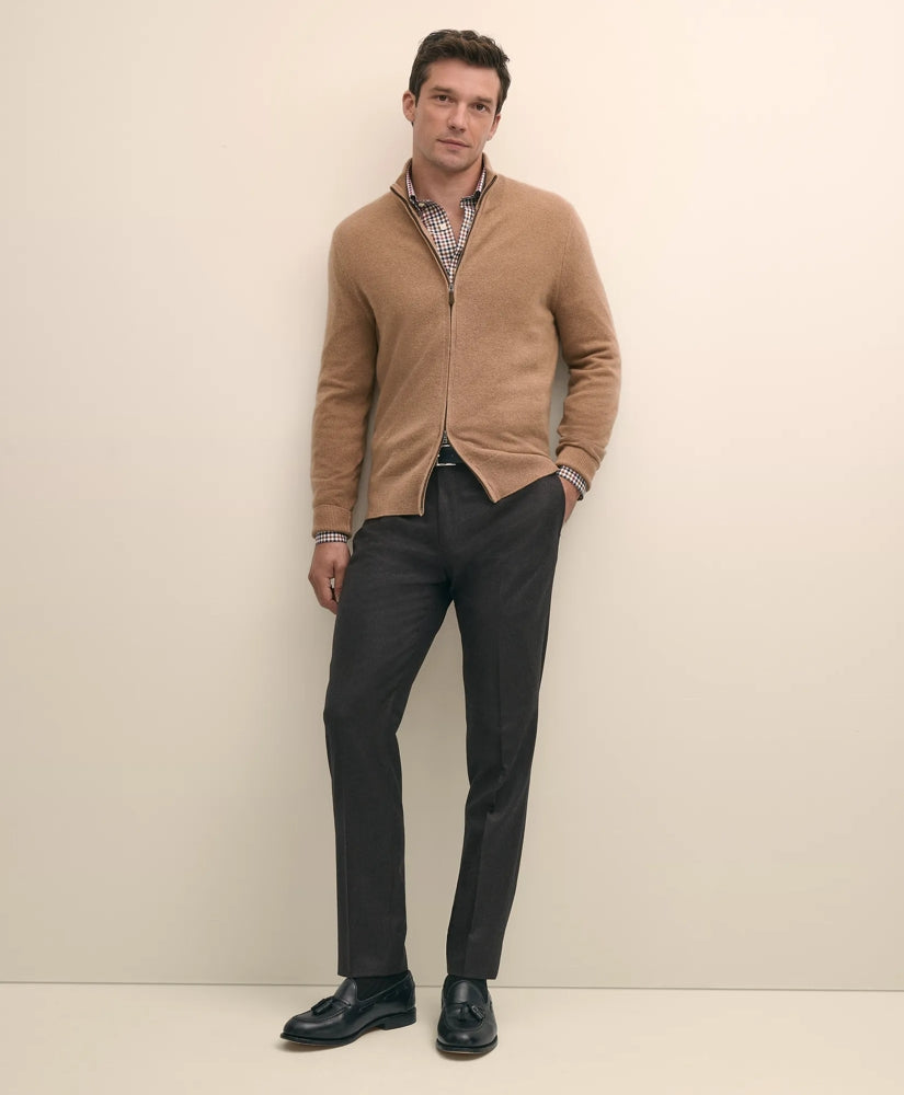 3-Ply Cashmere Full-Zip Cardigan