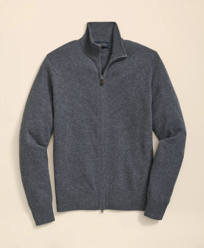 3-Ply Cashmere Full-Zip Cardigan