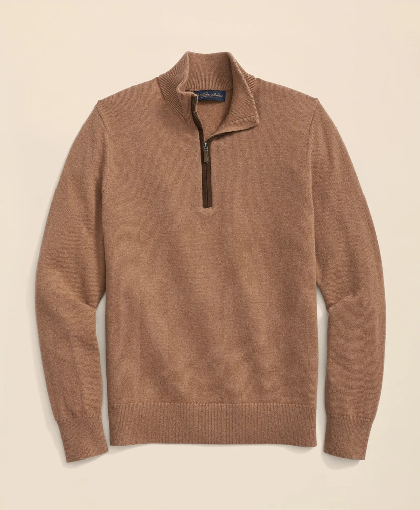 3-Ply Cashmere Quarter-Zip Sweater