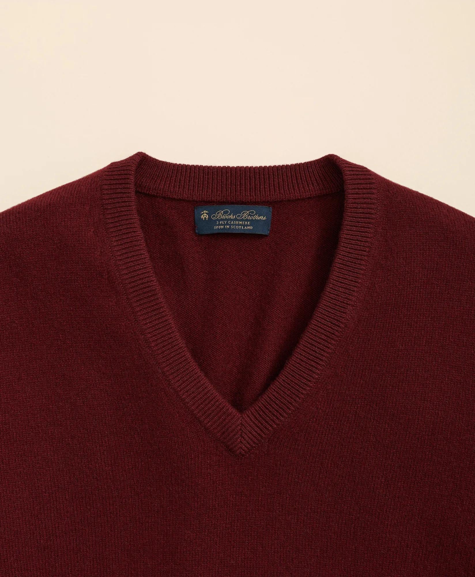 3-Ply Cashmere V-Neck Sweater