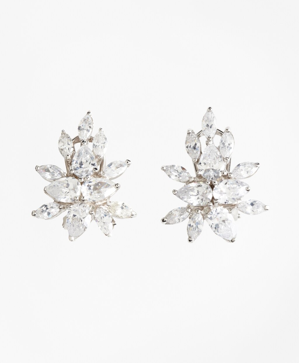 Marquis-Cut Cluster Stud Earrings