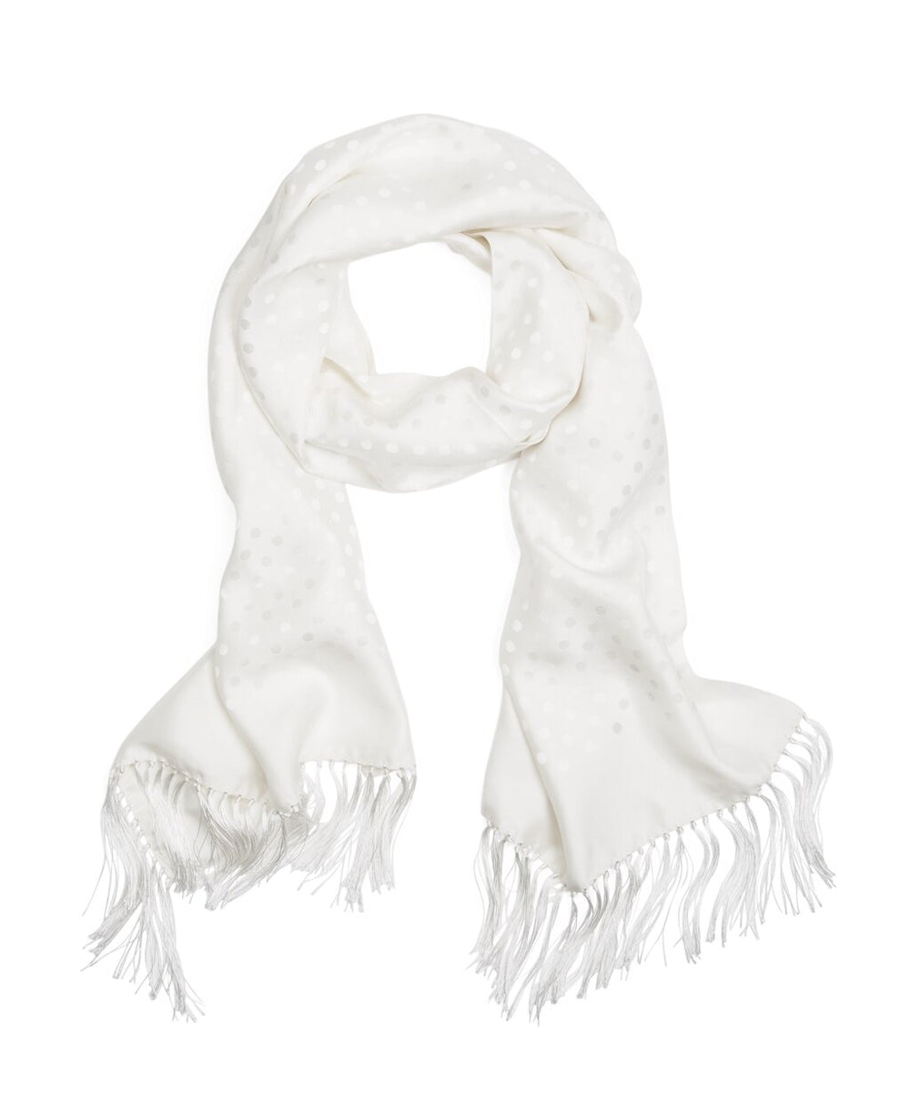 Polka Dot Jacquard Formal Scarf