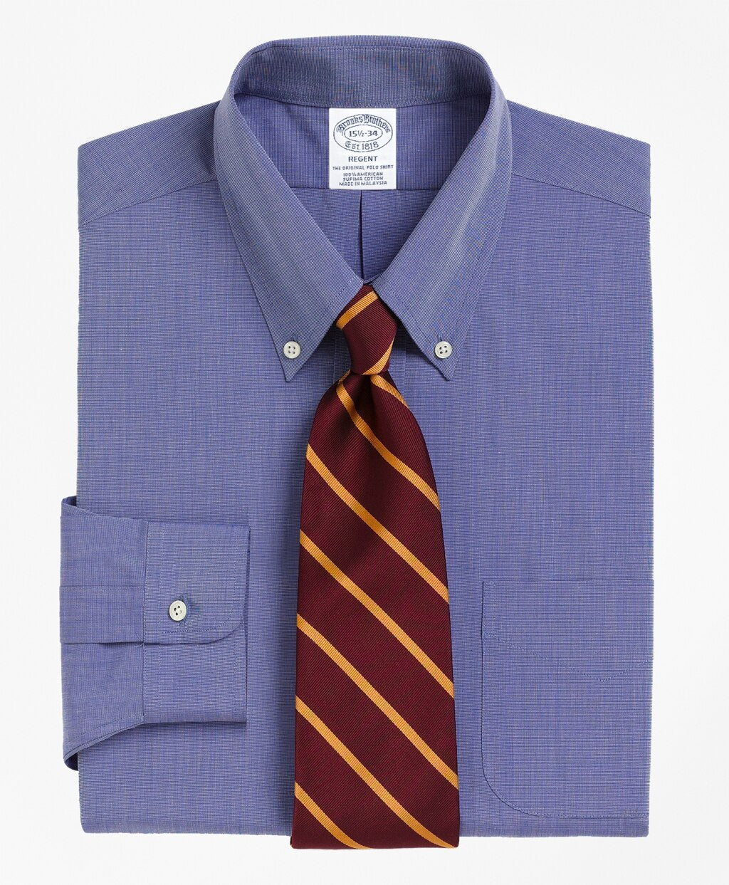 Regent Fitted Dress Shirt, Button-Down Collar