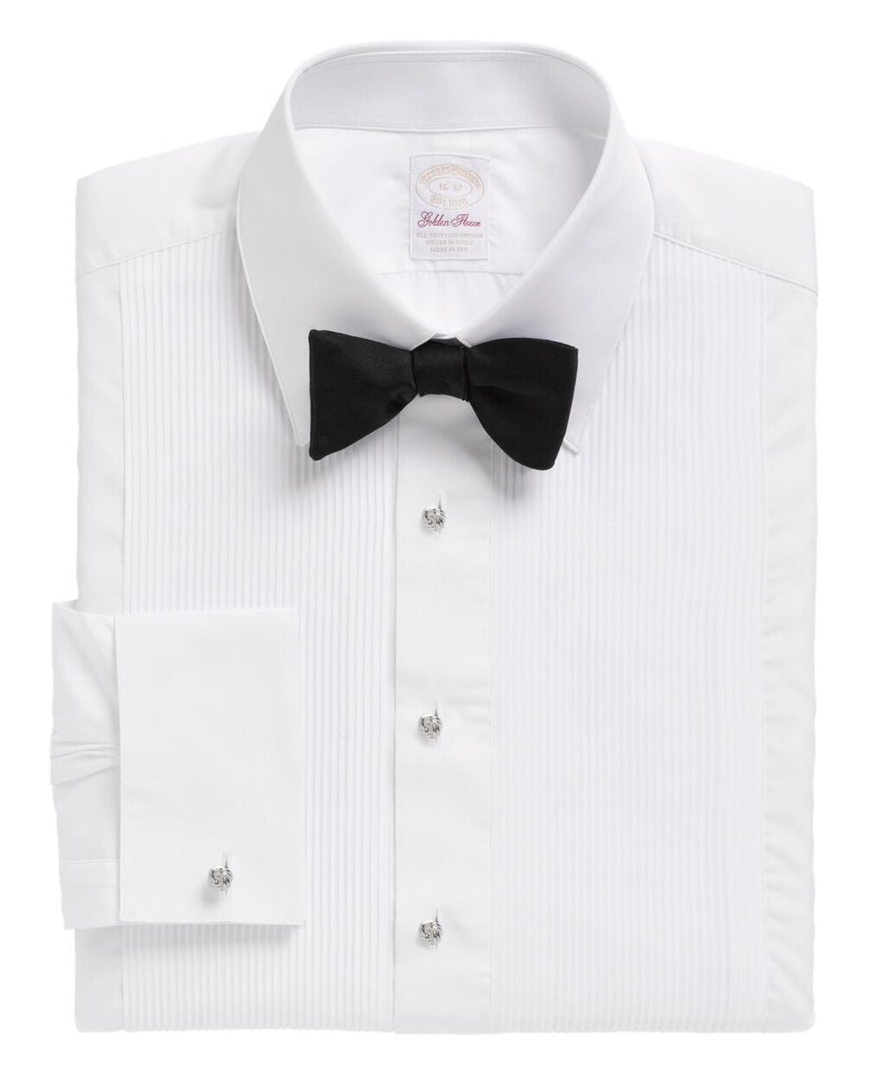 Golden Fleece® Madison Fit Swiss Pleat Tennis Collar French Cuff Tuxedo Shirt