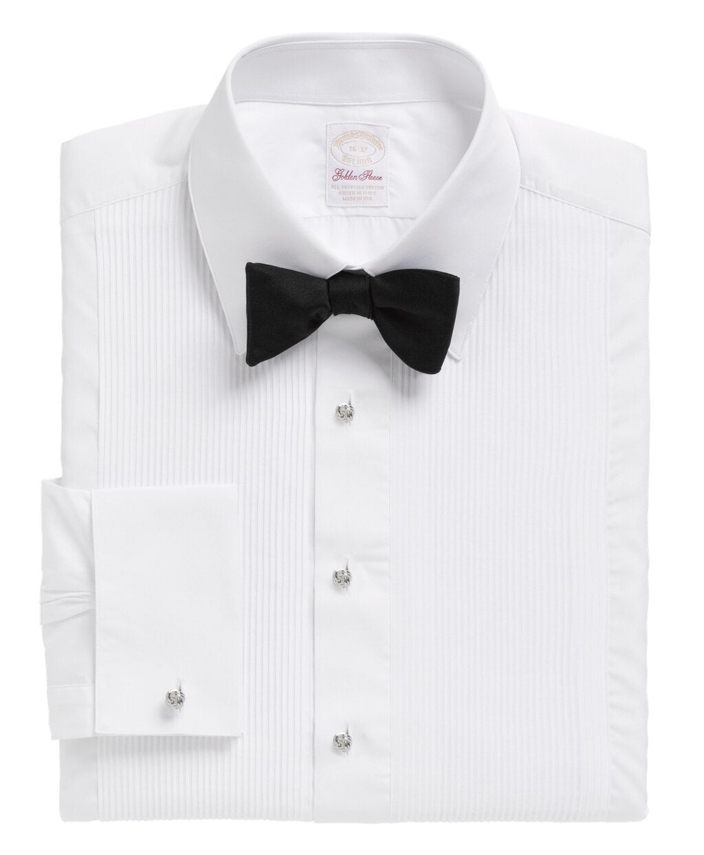 Golden Fleece® Madison Fit Swiss Pleat Tennis Collar French Cuff Tuxedo Shirt