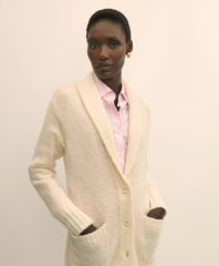 Alpaca-Wool Blend Shawl Collar Tunic Cardigan