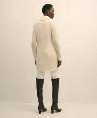 Alpaca-Wool Blend Shawl Collar Tunic Cardigan