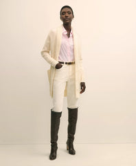 Alpaca-Wool Blend Shawl Collar Tunic Cardigan