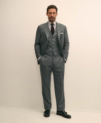 Archive Pinstripe Vest in Wool Flannel