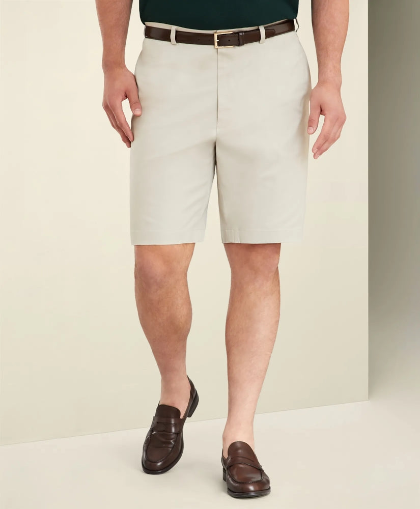 Big & Tall 10" Flat Front Stretch Advantage Chino® Shorts