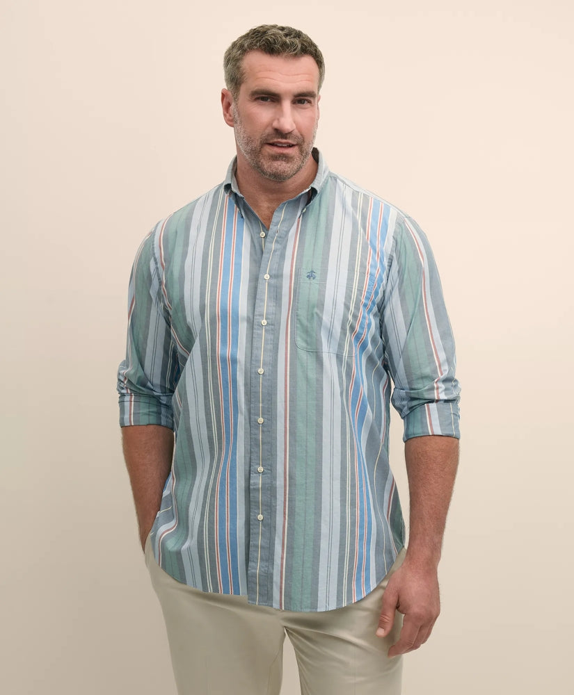 Big & Tall Friday Shirt Poplin Awning Stripe