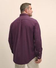 Gingham Shirt Big & Tall Stretch Cotton Non-Iron Oxford Polo Button Down Collar