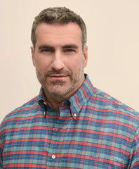 Tartan Shirt Big & Tall Stretch Cotton Non-Iron Oxford Polo Button Down Collar
