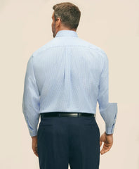 Big & Tall Stretch Supima® Cotton Non-Iron Pinpoint Oxford Ainsley Collar Gingham Dress Shirt